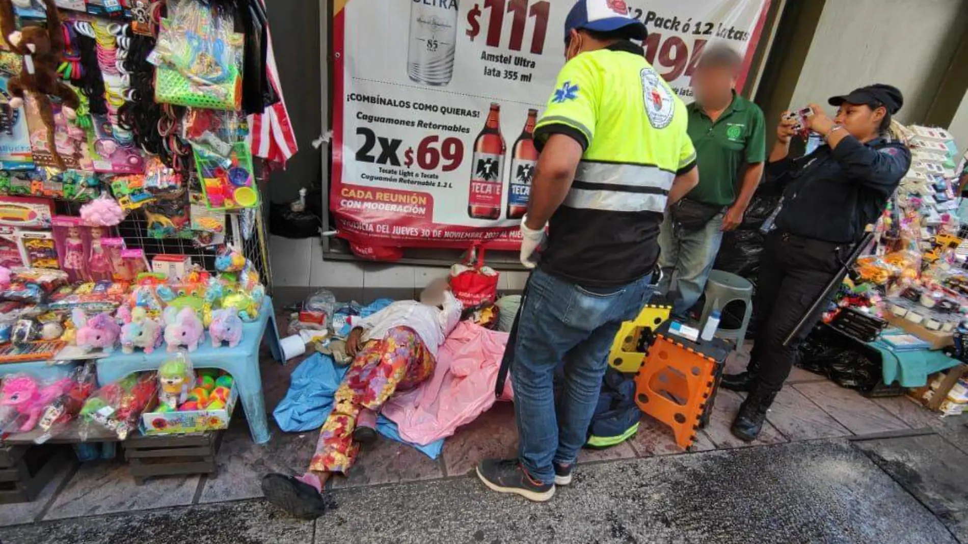 mujer lesionada